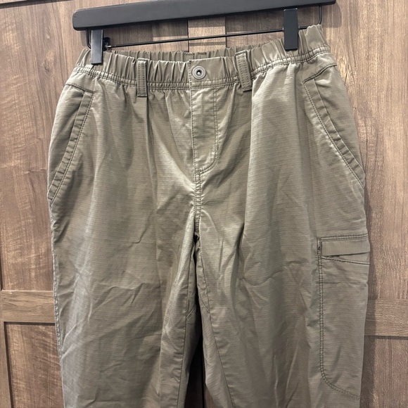 Prana Women’s Pants Cargo Ripstop Elastic Waist Green - Picture 2 of 9